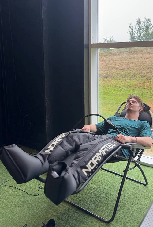Normatec in operation